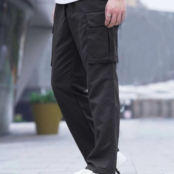 Black Mens Cargo Pants - Picture 4 of 5